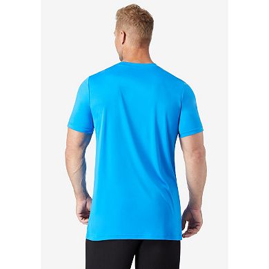 KingSize Men's Big & Tall No Sweat Longer-Length Short Sleeve Crewneck Tee
