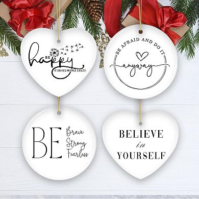 Minimalist Self Love and Positivity Mantras Ornament Bundle