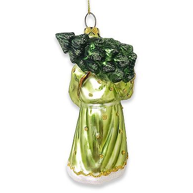 Spirit of the Forest Father Santa Victorian Glass Christmas Ornament