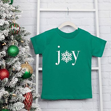 Joy Snowflake Toddler Short Sleeve Graphic Tee