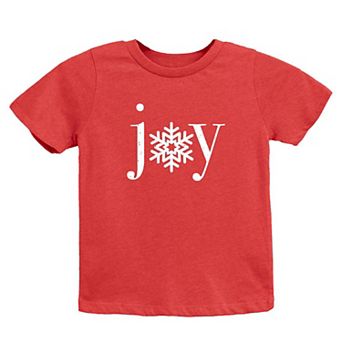 Joy Snowflake Toddler Short Sleeve Graphic Tee