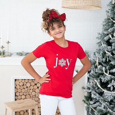 Joy Snowflake Youth Short Sleeve Graphic Tee