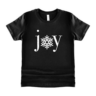 Joy Snowflake Youth Short Sleeve Graphic Tee