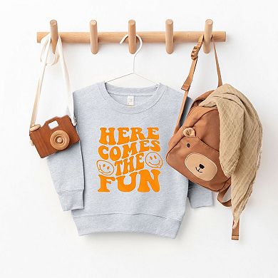 Here Comes The Fun Puff Print Youth Ultra-Soft Graphic Sweatshirt
