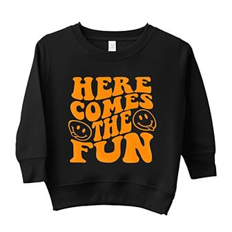 Here Comes The Fun Puff Print Toddler Graphic Sweatshirt
