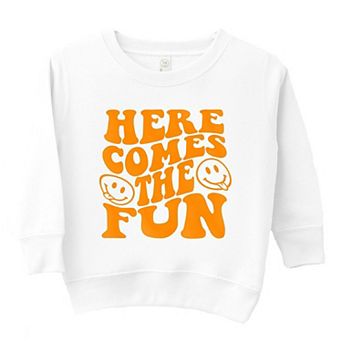 Here Comes The Fun Puff Print Toddler Graphic Sweatshirt