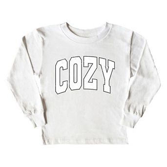 Cozy Worn Varsity Youth Long Sleeve Graphic Tee