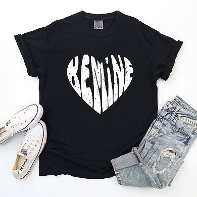 Be Mine Distressed Heart Garment Dyed Tees