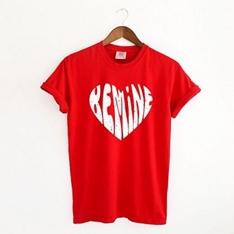 Be Mine Distressed Heart Garment Dyed Tees