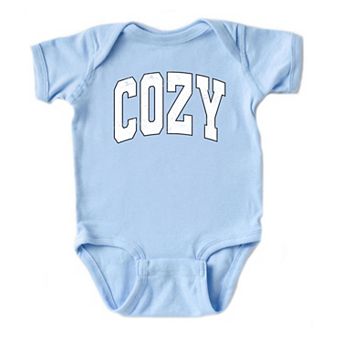 Cozy Worn Varsity Baby Bodysuit