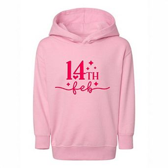 14th Feb Stars Raised Print Toddler Graphic Hoodie