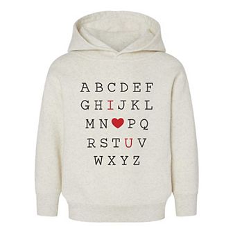 Alphabet I Love You Toddler Graphic Hoodie