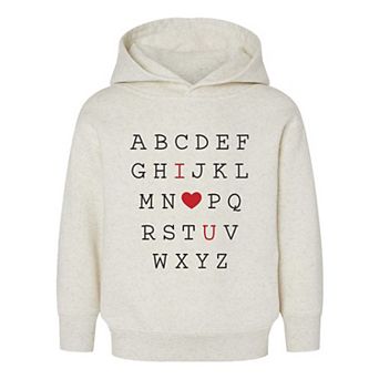 Alphabet I Love You Toddler Graphic Hoodie