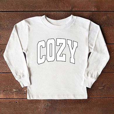 Cozy Worn Varsity Toddler Long Sleeve Graphic Tee