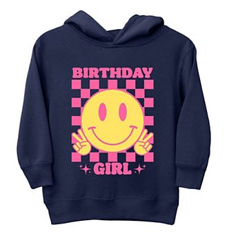 Birthday Girl Checkered Toddler Graphic Hoodie