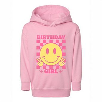 Birthday Girl Checkered Toddler Graphic Hoodie