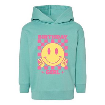 Birthday Girl Checkered Toddler Graphic Hoodie