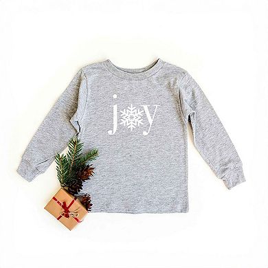 Joy Snowflake Toddler Long Sleeve Graphic Tee