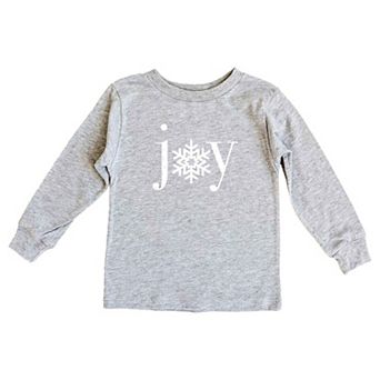 Joy Snowflake Toddler Long Sleeve Graphic Tee