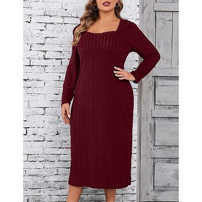 Winter Plus Size Casual Fall Dresses Plus Size Fashion Winter Plus