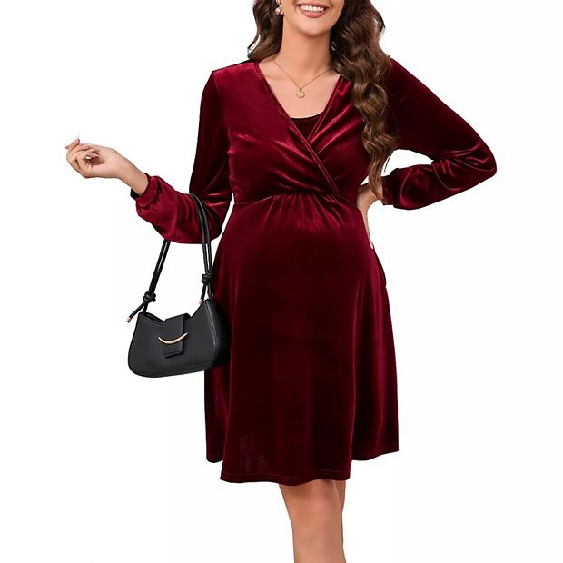 fitted lace wedding dress Current Mood Velvet Wrap Dress