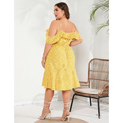 off shoulder polka dot mini dress Mae Off Shoulder Mini Dress