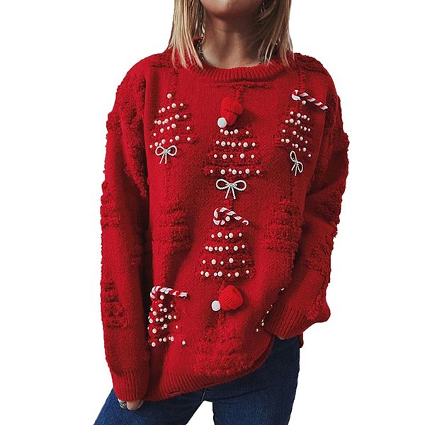 Threaded Pear Harper Bright Graphic Christmas Pullover
