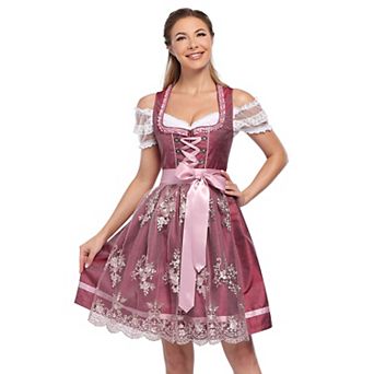 Women's German Dirndl Dress Oktoberfest Costume Dresses for Bavarian Oktoberfest Festival