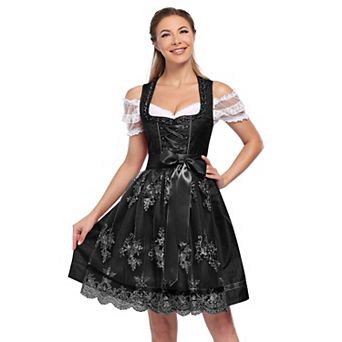 Women's German Dirndl Dress Oktoberfest Costume Dresses for Bavarian Oktoberfest Festival