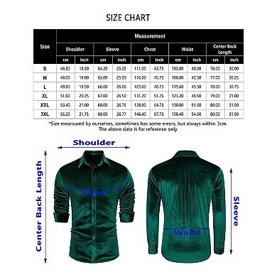 Men's Velvet Shirts Floral Printed Rose Shirts Long Sleeve Button Down Dress Wedding Party Shirts