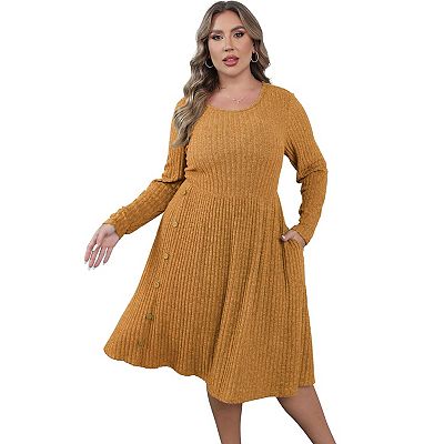 Clothing Oversized Black Cowl Neck Sweater Casual Sweater Dress Nmoder Plus  Size Sweater Dress V Neck Long Sleeve A-Line Mini Dress With Tummy Control  Plus Size Knit Dress With V Neck And Long Sleeves