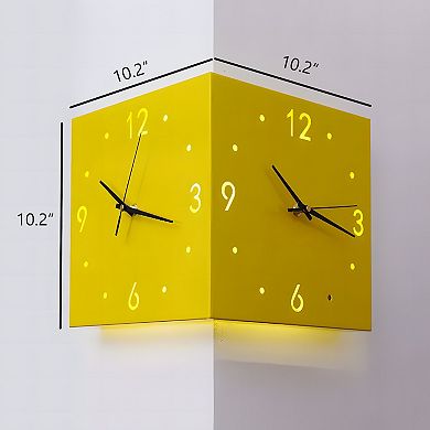 Voice Sensor Backlit Corner Clock