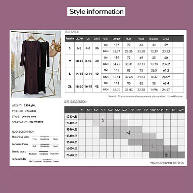 Women's Casual Long Sleeve Maxi Dress Square Neck Soft Lounge Long Bodycon Dress