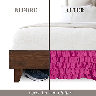 Elegant Comfort Multi-Ruffle Bed Skirt - Classy Bedskirt