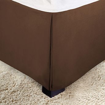 Elegant Comfort Solid Pleated Bed Skirt - 14 inch Drop