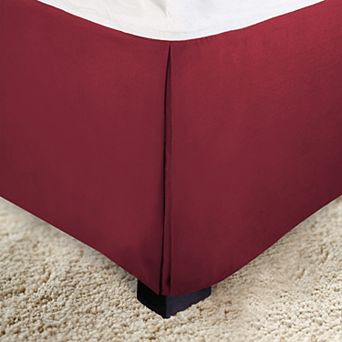 Elegant Comfort Solid Pleated Bed Skirt - 14 inch Drop
