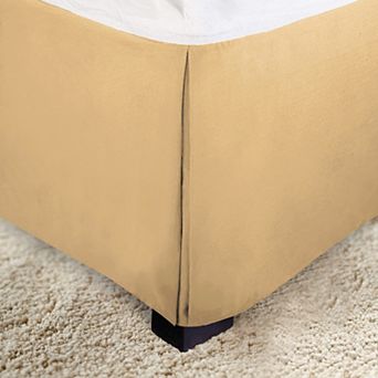 Elegant Comfort Solid Pleated Bed Skirt - 14 inch Drop