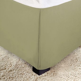 Elegant Comfort Solid Pleated Bed Skirt - 14 inch Drop