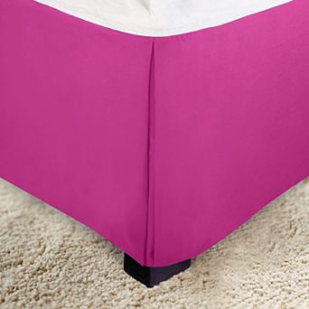 Elegant Comfort Solid Pleated Bed Skirt - 14 inch Drop