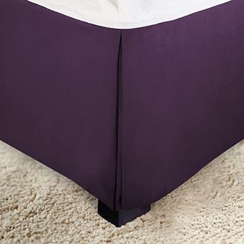 Elegant Comfort Solid Pleated Bed Skirt - 14 inch Drop