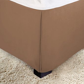 Elegant Comfort Solid Pleated Bed Skirt - 14 inch Drop