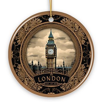 Vintage Victorian Style Big Ben Ornament, London Traveler Souvenir