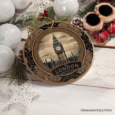 Vintage Victorian Style Big Ben Ornament, London Traveler Souvenir