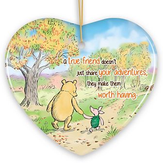 A True Friend Makes Adventures Worthwhile Ornament, Heartwarming Christmas Gift, Heart