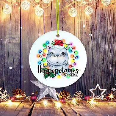 Hippopotamus Christmas Ornament
