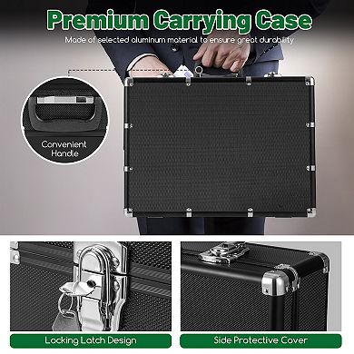 600-Piece Poker Chip Set 14 Gram Claytec Chips with Carrying Case-Black