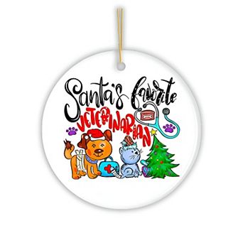 Santa’s Favorite Veterinarian Christmas Ornament, Veterinary Holiday Appreciation Gift