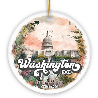 Washington DC Vintage Capitol Building Ornament, United States Capital Gift Souvenir