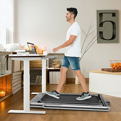 2-in-1 Folding Treadmill with Dual LED Display