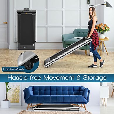 2-in-1 Folding Treadmill with Dual LED Display